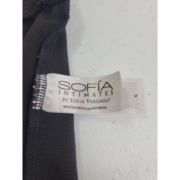 Sofia Vergara Wire Free Corset Bodysuit Intimates Black One Piece Size Large - Picture 2 of 8